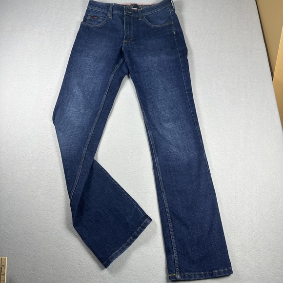 Wrangler Other - Wrangler Jeans Men 29x36 Blue Straight Leg Dark Wash Denim Pants Cowboy